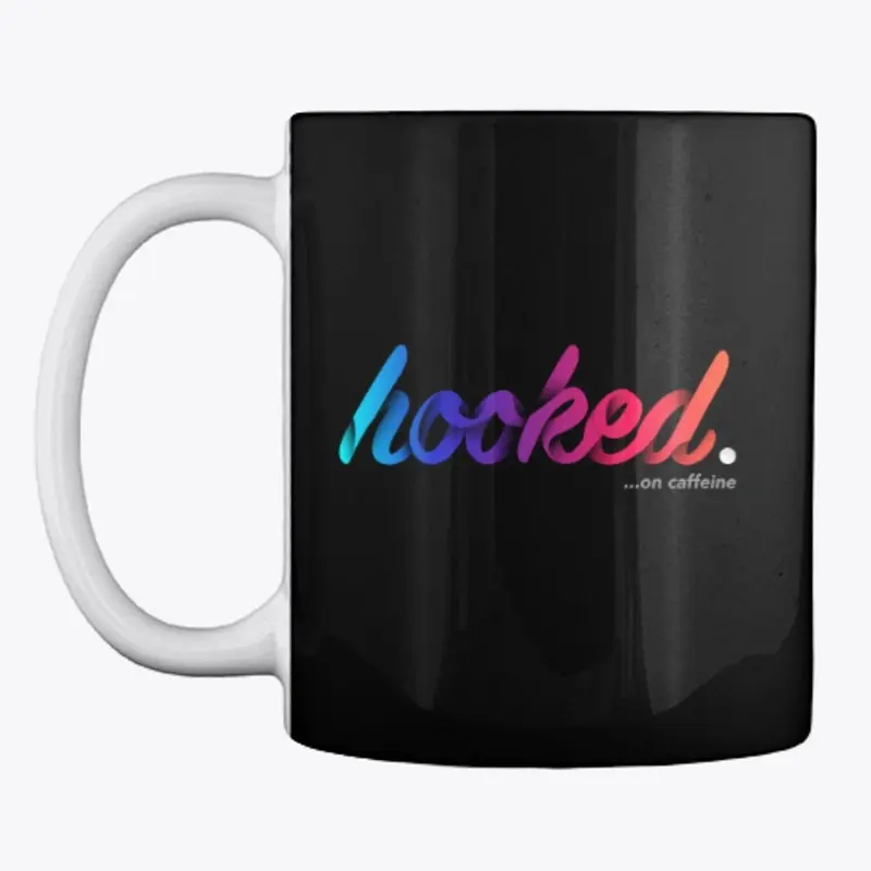 Hooked on caffeine mug